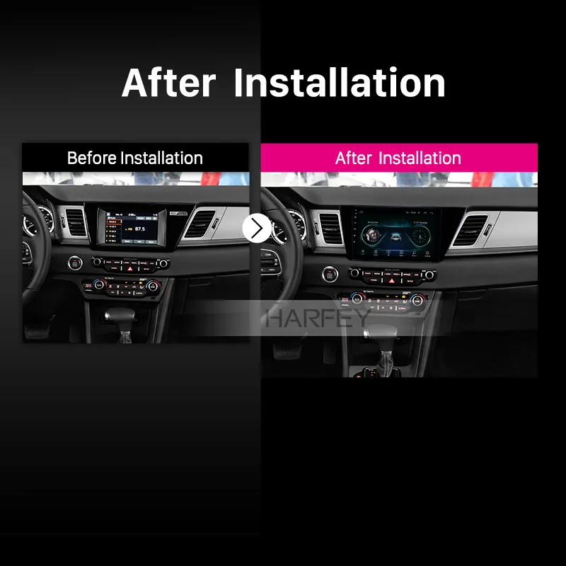 Clearance Harfey 9"HD Touchscreen GPS Navi Android 8.1 Radio for Kia Niro 2016-2019 Bluetooth Wifi support Carplay DVR OBD Rearview camera 5