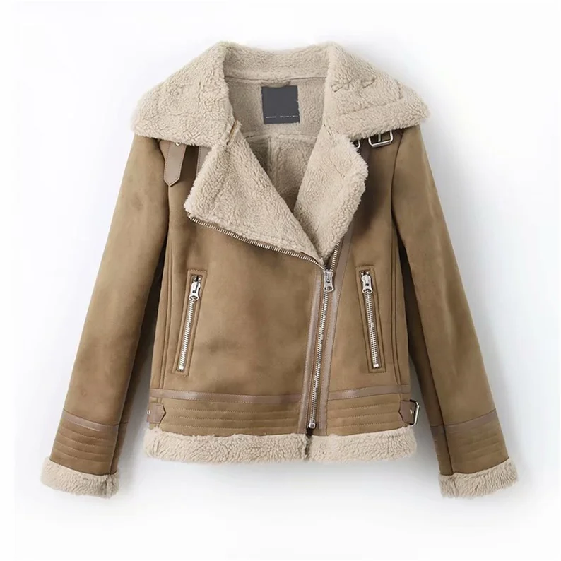 ATKULLQZ, высокое качество,, осень и зима, новинка, прошитая замшевая текстура, тонкая короткая замшевая куртка, Женское пальто, джинсовая куртка, одежда