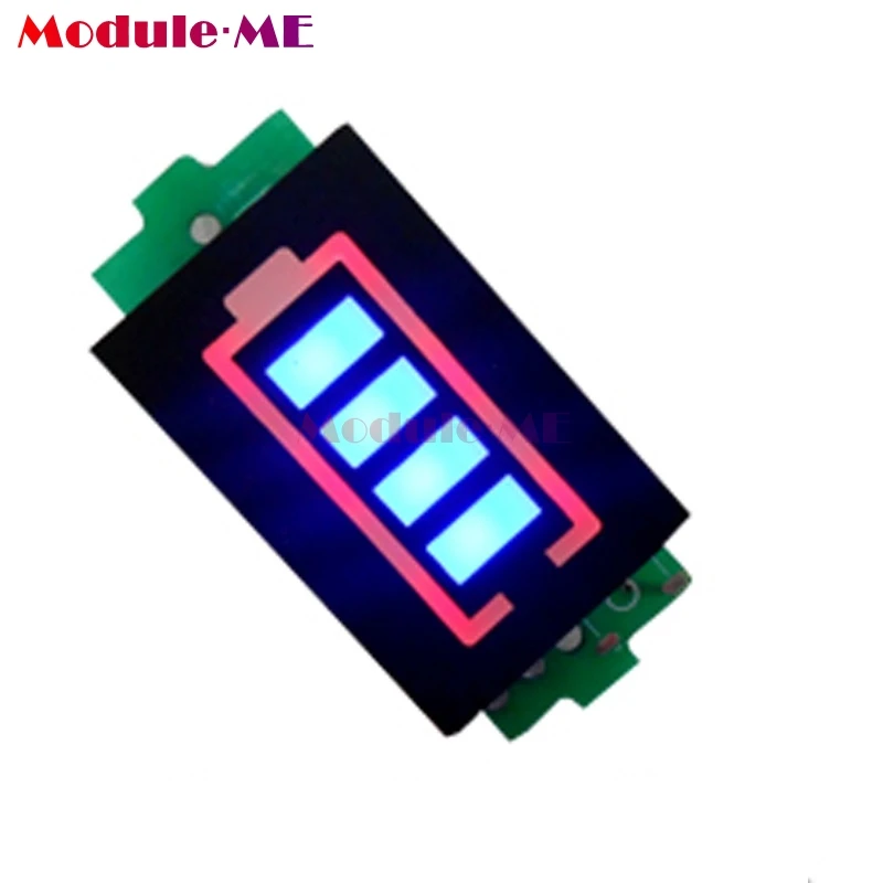 

4S 4 Series Lithium Battery Capacity Indicator Module 16.8V Blue Display Electric Vehicle Battery Power Tester Li-po Li-ion