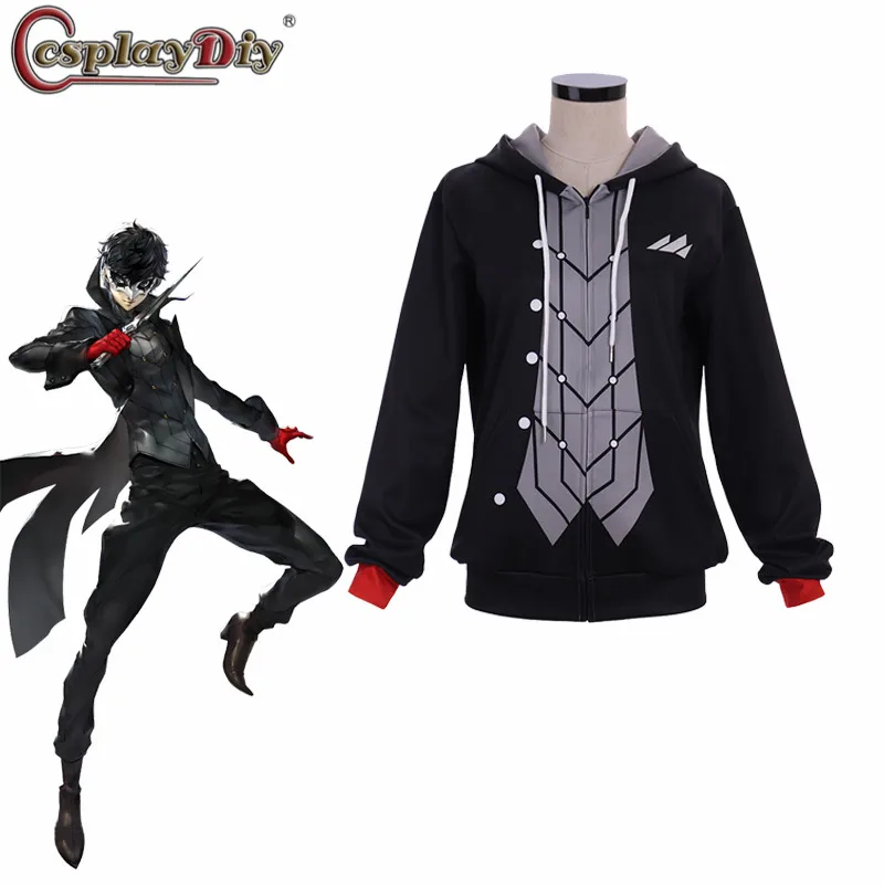 Cosplaydiy игра Persona 5 Akira Kurusu Joker Косплей Костюм для взрослых унисекс Строительная