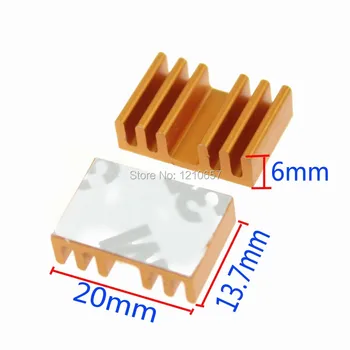 

500PCS lot Heat Sink 13.7x20x6mm VGA Card Heat Sink Aluminum 13.7*20*6MM Cooling Fin