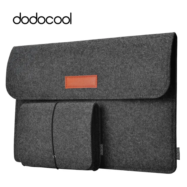 dodocool 12" 13" Laptop Bag Case Felt Sleeve Cover Carrying Case 4 Compartment with Mouse Pouch for Apple 13" MacBook Air Pro