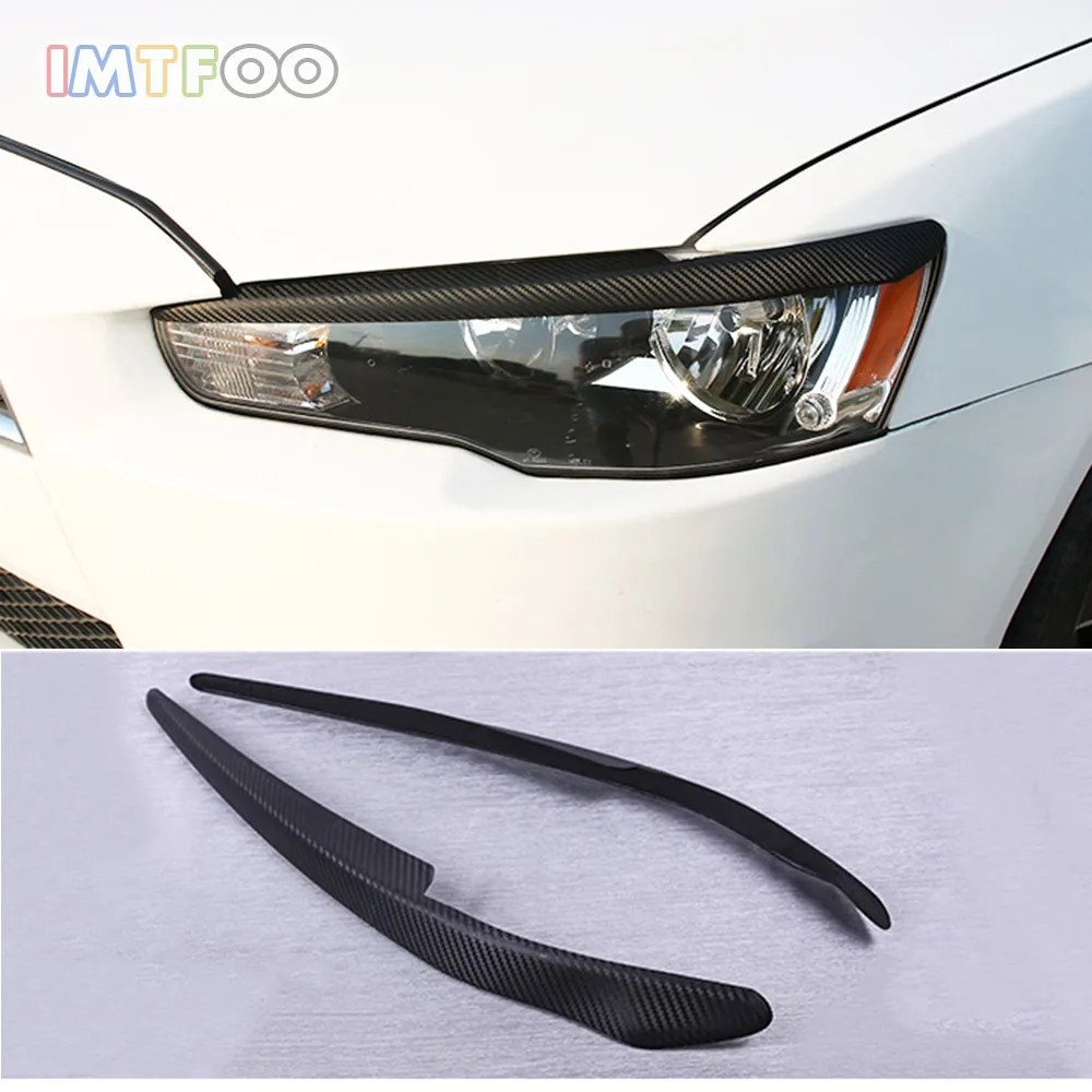 IMTFOO Автомобильные фары наклейка крышка Внешний молдинг для MITSUBISHI LANCER EVO EX 2010 2015