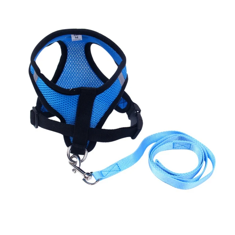 

Pet Product Breathable Mesh Small Dog Pet Harness and Leash Set Puppy Vest Accesorios mascotas perros collares mascotas