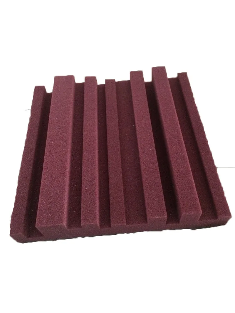 Акустические диффузорные панели Metro Burgundy Spong 30X30X5CM Звукоизоляционная студийная пена