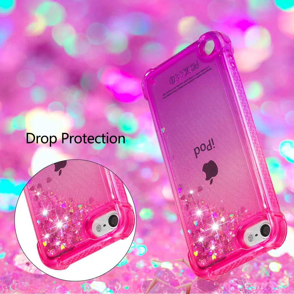 Модный динамический песок антидетонационные Чехлы для Apple Ipod Touch 5 Touch 6 th5 th6 Мягкий ТПУ чехол для телефона Coque