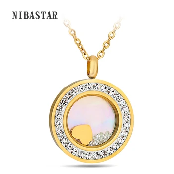 

Gold Circle With Necklace 316L Stainless Steel Jewelry fashion necklaces for women