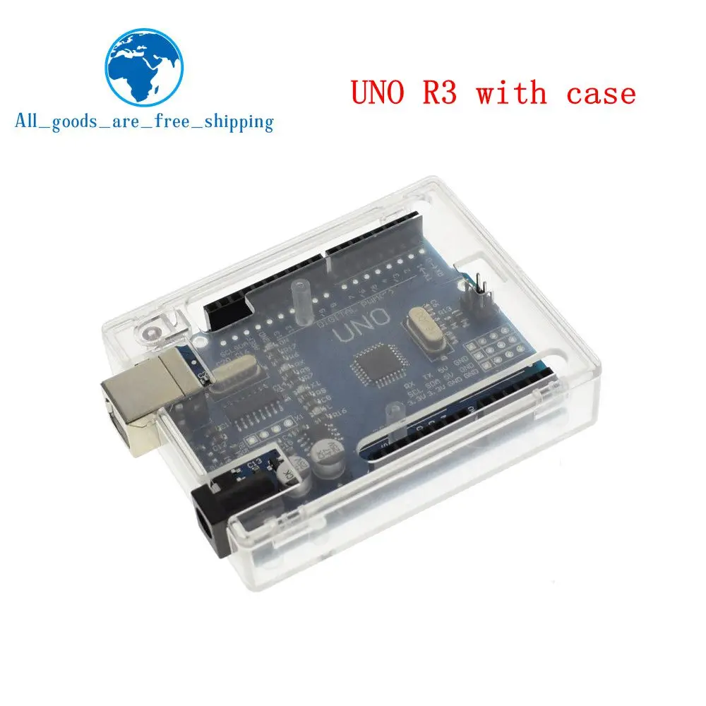 

TZT high quality One set UNO R3 CH340G+MEGA328P Chip 16Mhz For Arduino UNO R3 Development board + USB CABLE