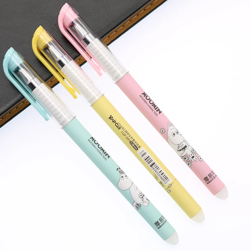 

3pcs/Set Erasable Magic Ballpoint Pen Friction Temperature Rewriteable Pen 0.38mm Needle All Student Stationery Office Supplies