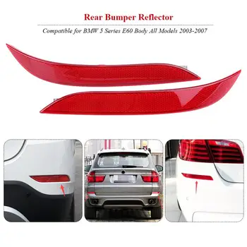 

New VGEBY Rear Bumper Reflector Stickers for BMW E60 2003 2004 2005 2006 2007 Pre-facelift Red Warning Light Without Bulbs