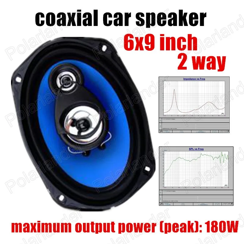auto door component speakers a pair 6x9 inch 2 way 2x180W coaxial car