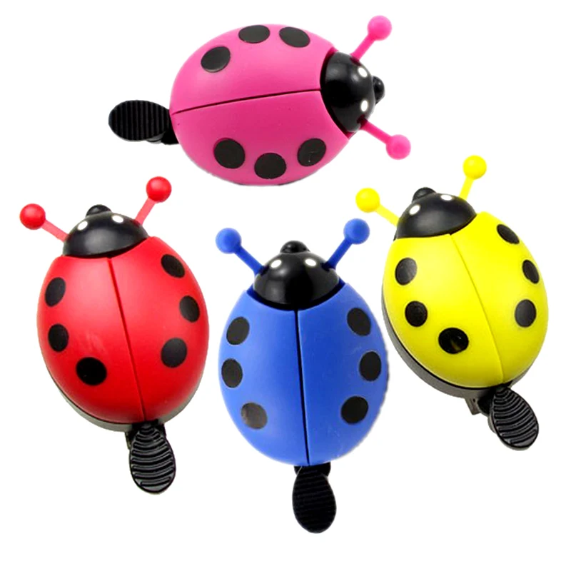 Hot Pink Generic Kid Funny Ladybug Cycling Ride Bike Ring Bell by Generic