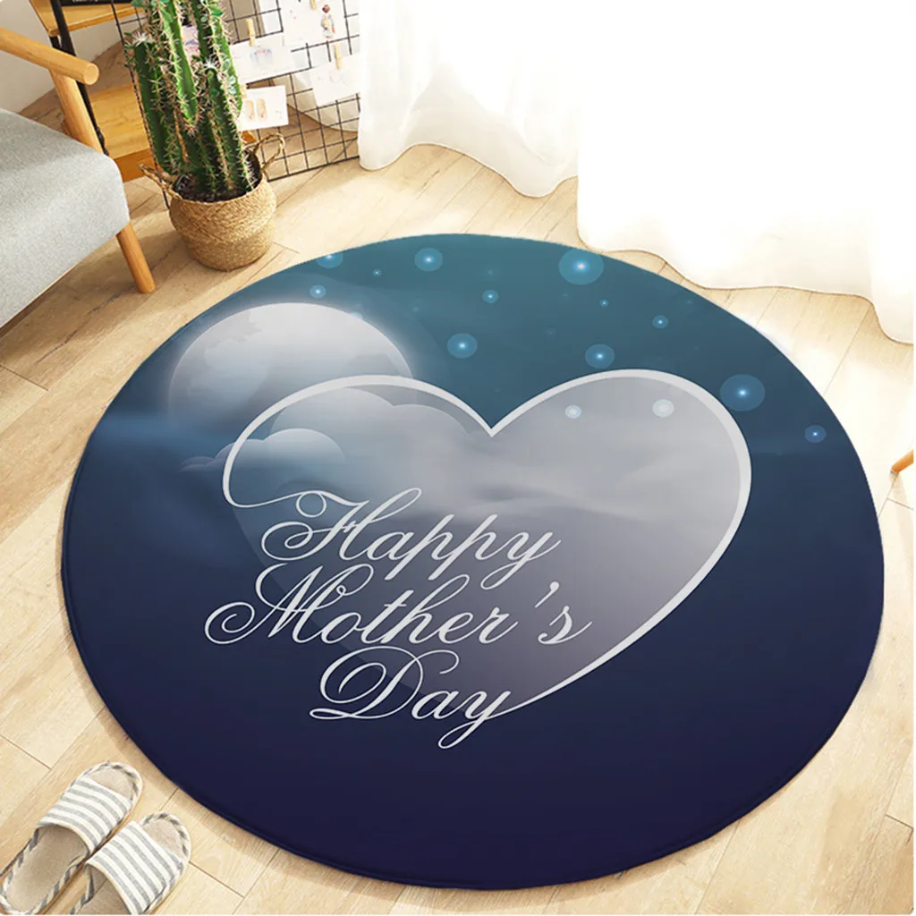 Сердце Счастливый День матери 60#80#120 см узор Круглый уголок ковер коралловый флис для декора гостиной лучшие продажи высокое качество