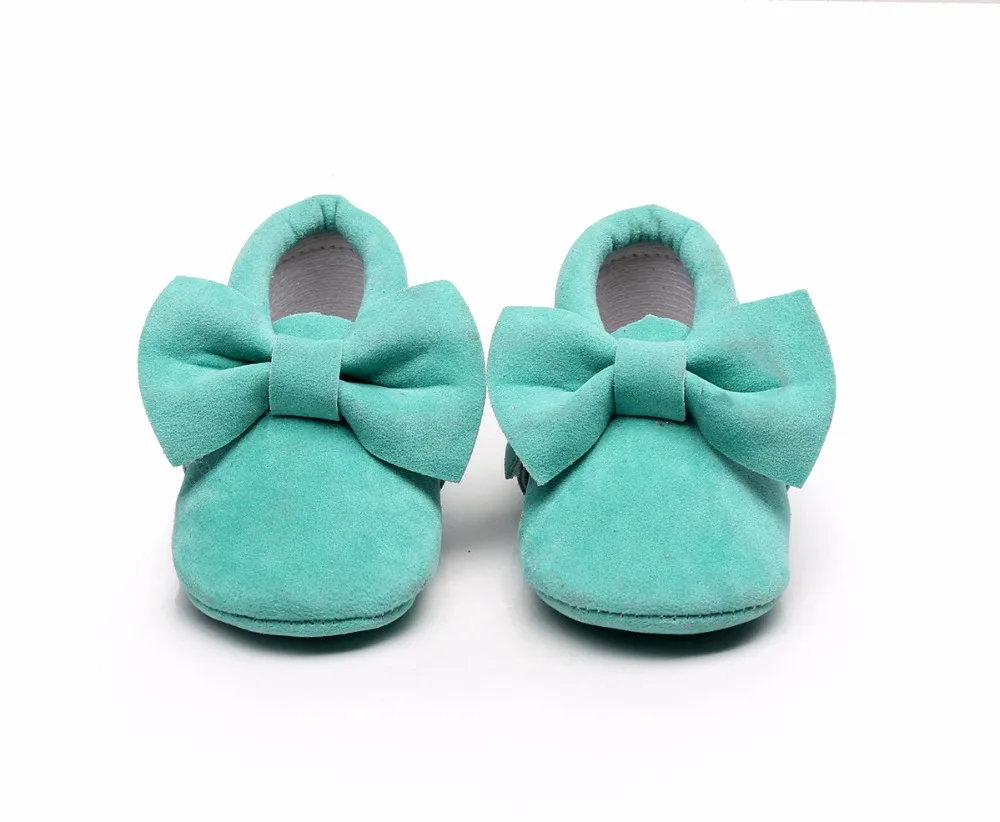 Newborn Baby Girls Princess Infant First Walkers Bowknot Prewalkers Moccasins Crib Soft Shoes