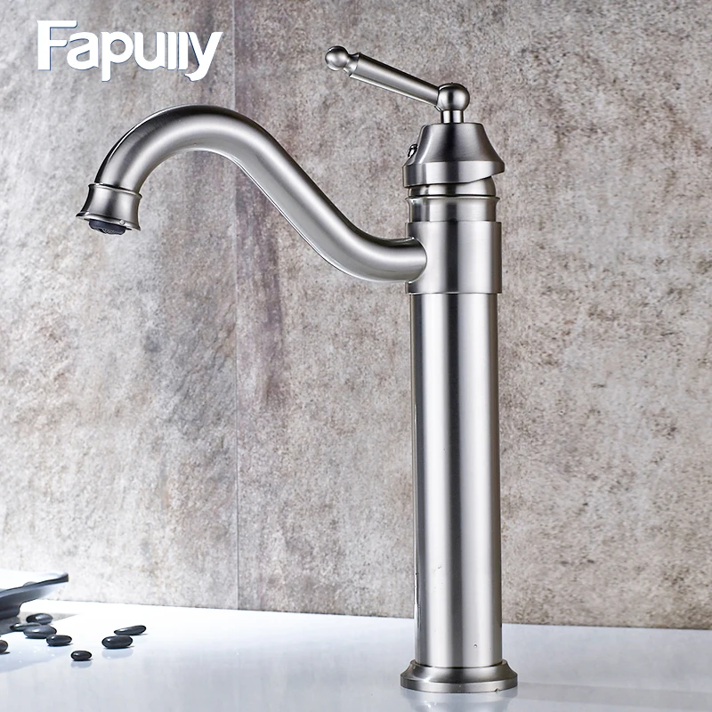 

Fapully Bathroom Basin Sink Mixer Tap Polished Chrome Faucet Ceramic Waterfall Faucet Deck Mounted Bathroom Faucet