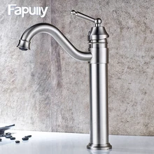 Fapully Bathroom Basin Sink Mixer Tap Polished Chrome Faucet Ceramic Waterfall Faucet Deck Mounted Bathroom Faucet double handles 3pcs waterfall chrome polished basin faucets deck mounted