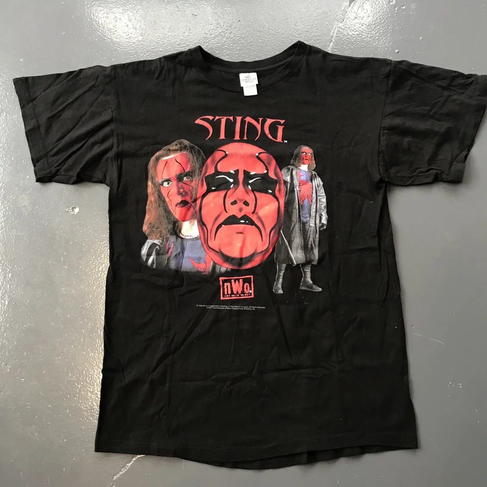 خمر اللدغة Wwf Nwo T قميص 90 S Vtg كبيرة المصارعة نادر بارد عارضة فخر T قميص الرجال للجنسين الأزياء التي شيرت شحن مجاني