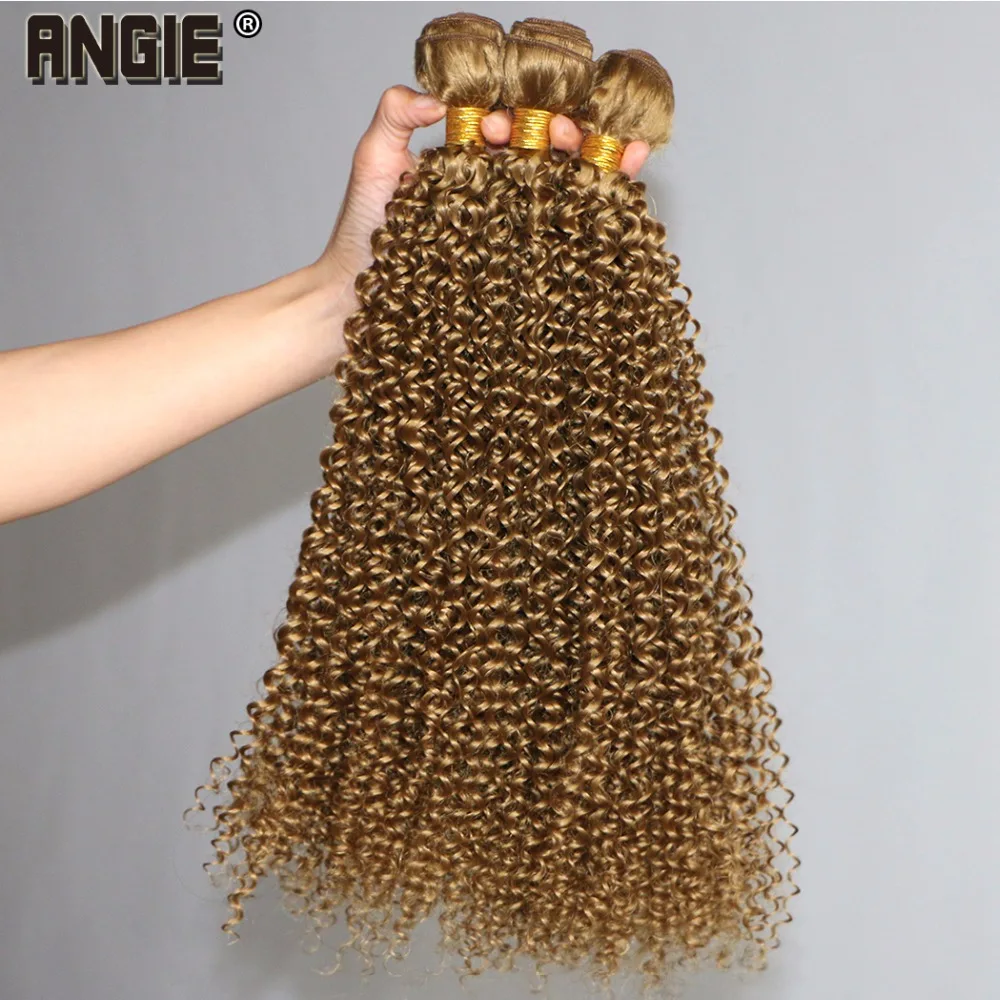 Kinky Curly синтетические волосы Weave Связки, 1"-30" 100 г синтетические волосы уток для женщин 1 пучки