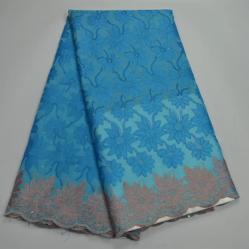 

100% Cotton Swiss Voile African Lace Fabric with Stones 2018 High Quality African Swiss Voile Lace In Switzerland Lace Fabric-30
