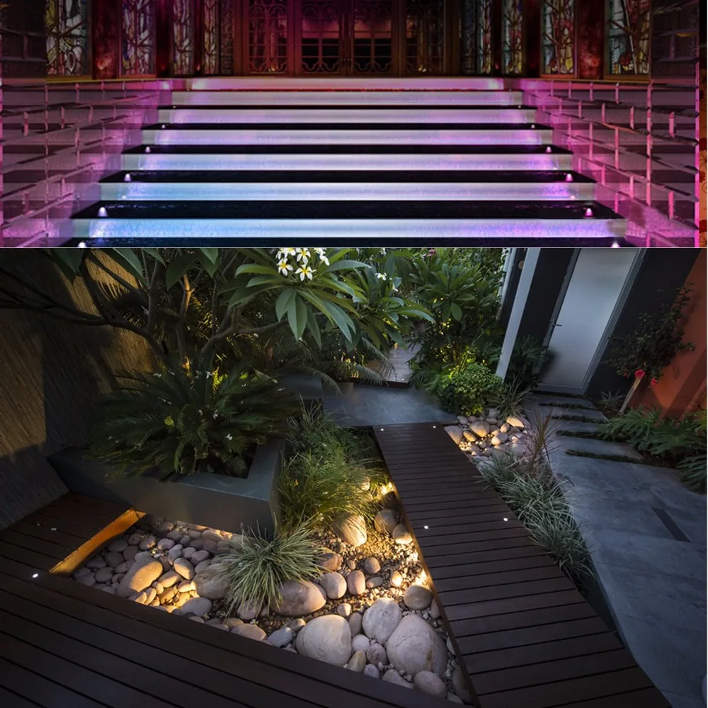 Livre à Prova Pátio da Lâmpada Luz ao ar Inoxidável Varanda Shopping Levou Inground d' Água Piso Decking 10 Pçs - Set B111-10 Decoracion Jardin Aço 28 floor decking