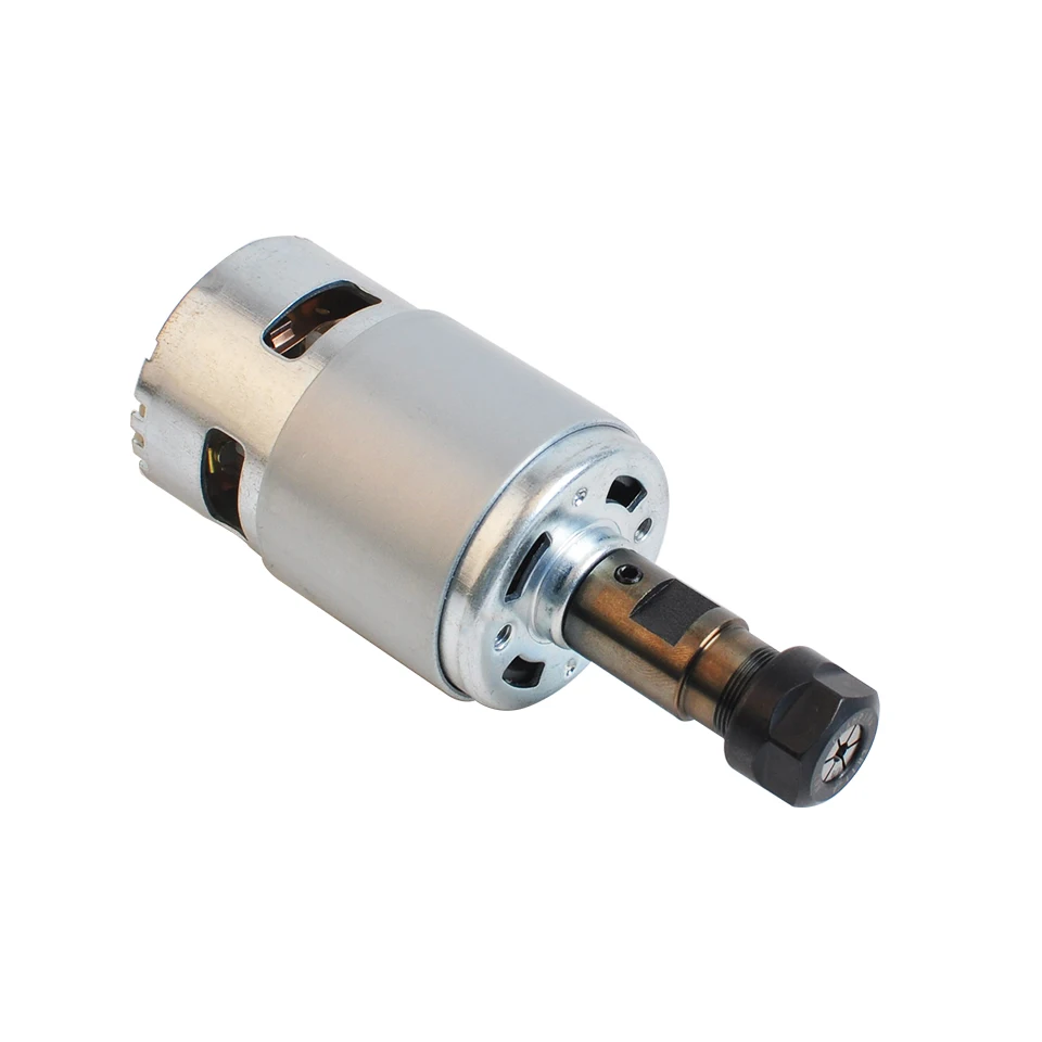 

CNC Spindle 775 DC Motor 12-24V Air Cooled Machine Tool Spindle With ER11 Extension Rod ER11 Collet Chuck Holder For Engraver