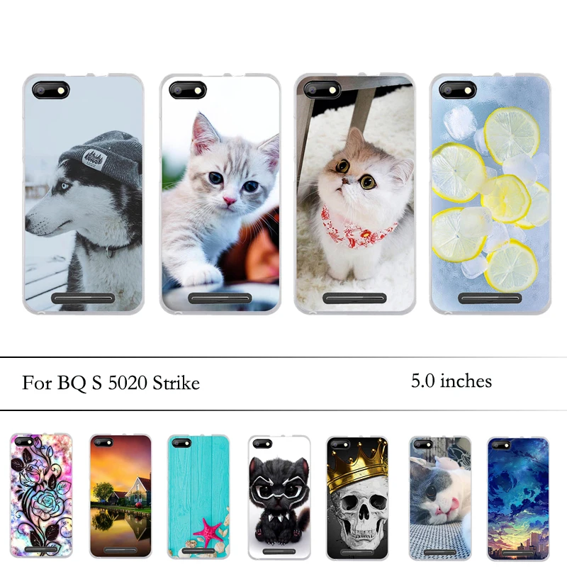 

Soft TPU Silicone Shells Bags Case For BQ S 5020 Strike BQS-5020 Back Phone Case Cover For BQ 5020 BQ Strike BQS 5020 BQS-5020