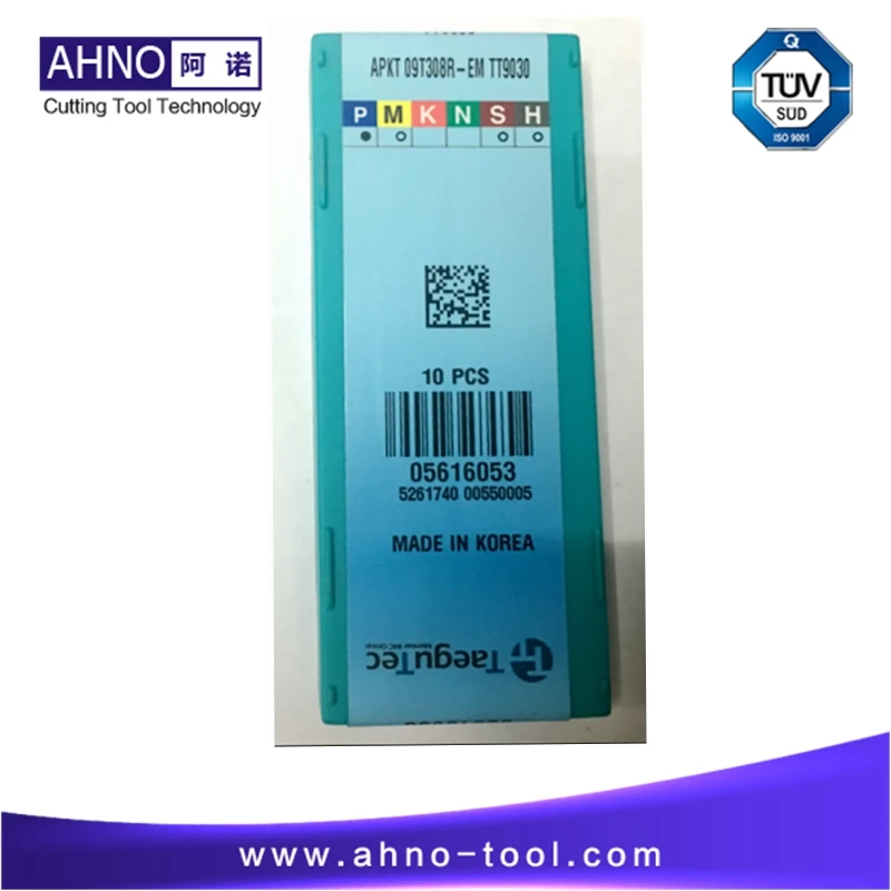 

APKT09T308R-EM-TT9030 TaeguTec Chasemill Inserts 10pcs/lot