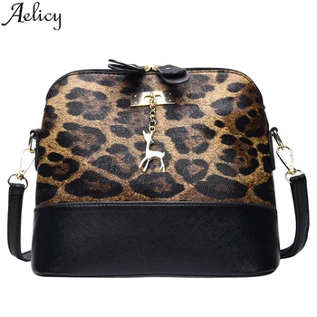 

Aelicy Brand Tassel Shoulder Bag Fashion Ladies Leopard Fawn Shell Shoulder Messenger Bag Crossbody Bags For Women Canvas