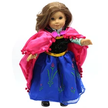 American Girl Doll Clothes Princess Anna Dress Doll Clothes for 16 18 inch Dolls Baby Doll