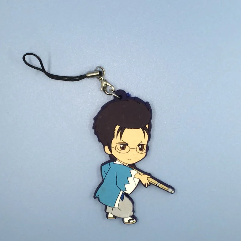 1 шт. резиновый брелок для ключей в стиле аниме Gintama Джин Тама|strap anime|gintama keychainstrap