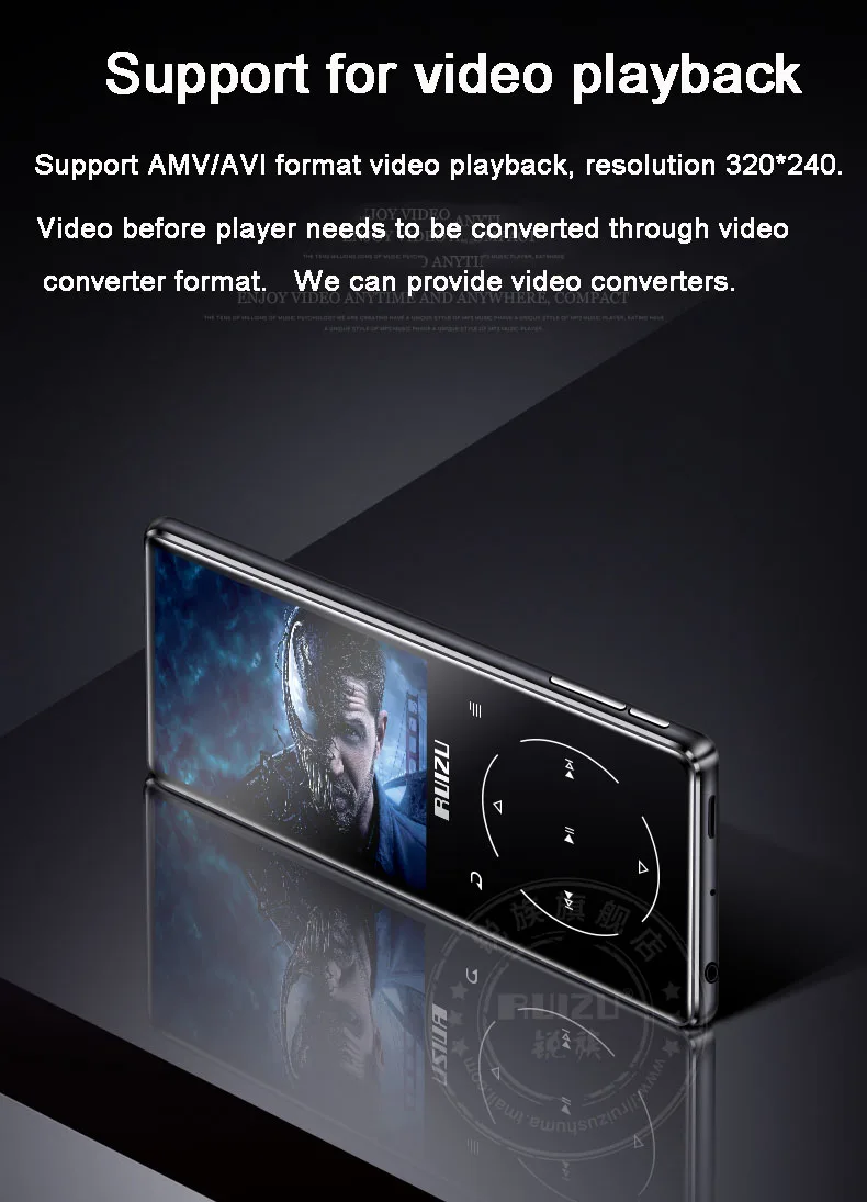 Оригинальный металлический MP3 плеер Ruizu D16 8G с Bluetooth встроенный динамик FM радио