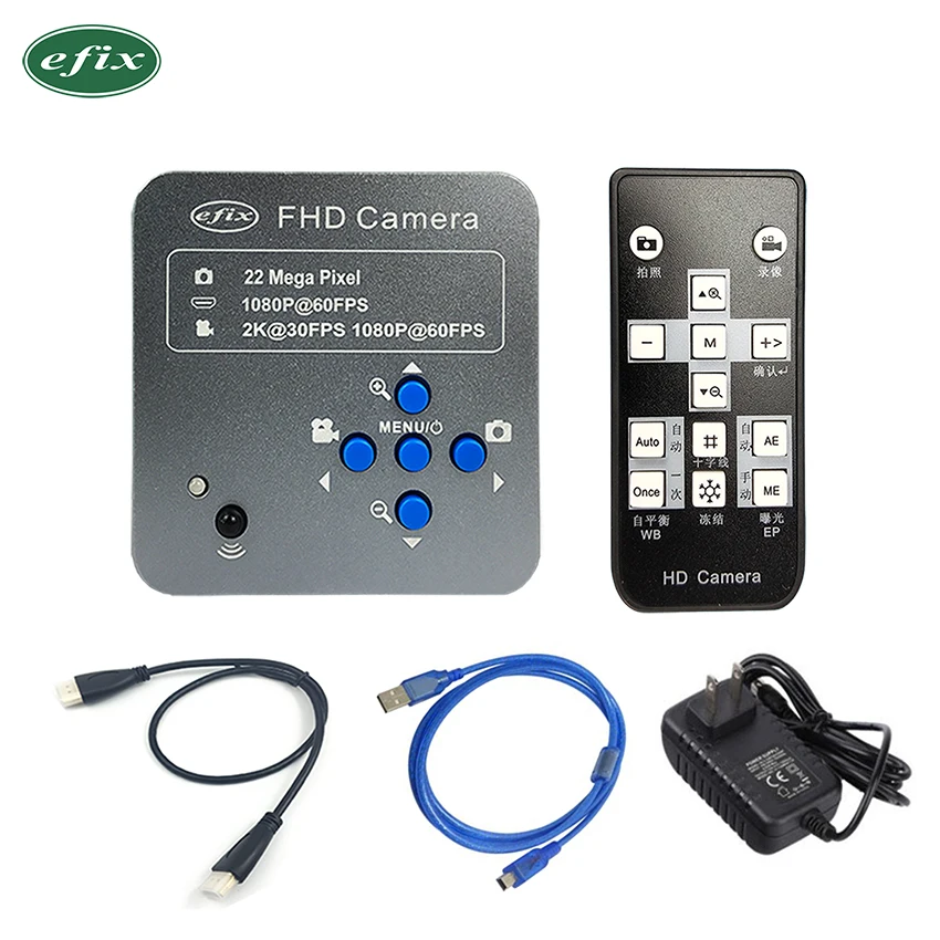 

22MP Full 1080P 60FPS HDMI USB HD Output TF Card Storage Video Industry C-Mount Microscope Video For Phone CPU PCB Repair