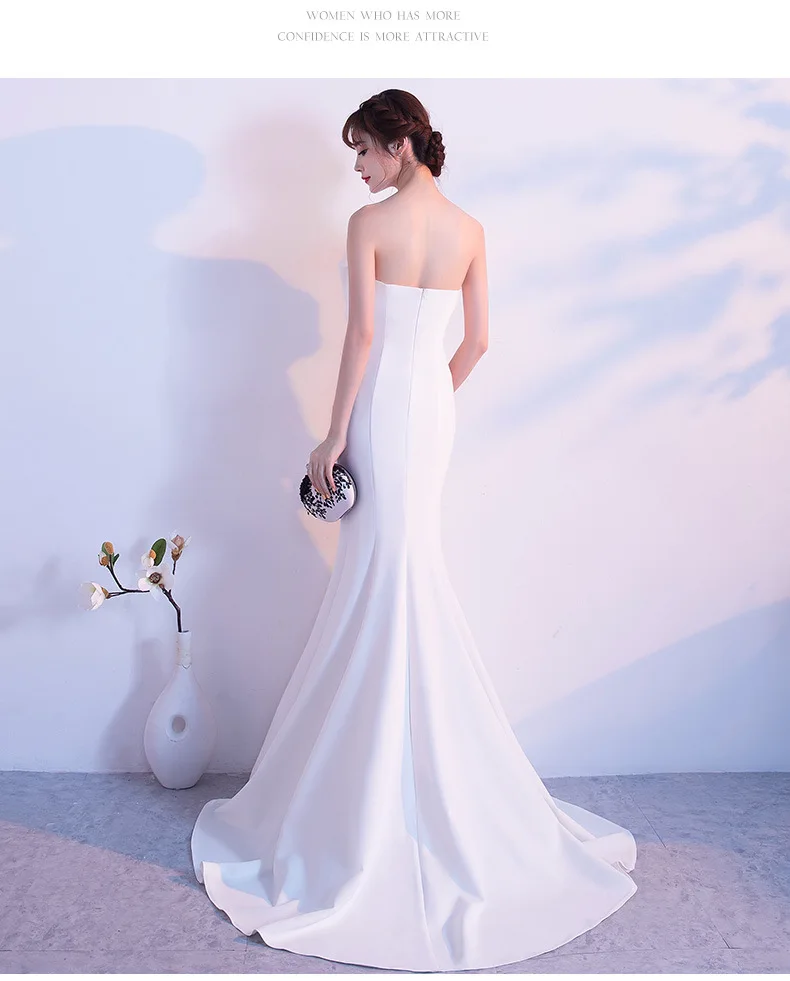 New Sleeveless Tube Top Evening Dresses Long Female 2019 Sexy Banquet Hosted Tube Top Mermaid Dress Formal Dress Women Elegant New Sleeveless Tube Top Evening Dresses Long Female 2019 Sexy Banquet Hosted Tube Top Mermaid Dress Formal Dress Women Elegant