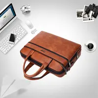 JEEP BULUO męska teczki torby dla 13.3 "Laptop człowiek biznesowa torba na ramię torebki wysokiej jakości skórzane biurowe czarny 4