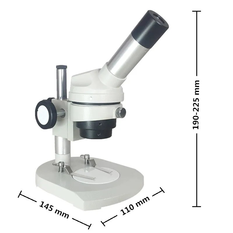 10X 20X 30X 40X Monocular Dissecting Microscope 360 Degree Rotatable Head UP-right Image MINI Microscope for PCB Inspection