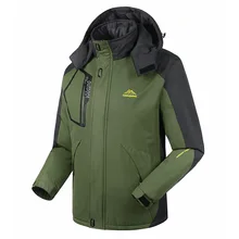 Для мужчин зима внутренний руно Водонепроницаемый куртка лыжная куртка пальто Отдых Пеший Туризм Бег Открытый Спорт теплое пальто Пеший Туризм походы куртки