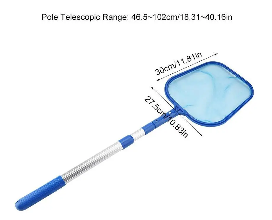 Плавательный сачок для сбора листьев из бассейна сетка с телескопическим полюсом пруд Ванна инструмент для очистки - Цвет: 3x35cm