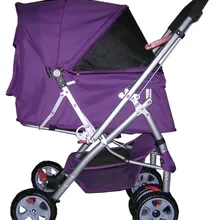 Dog Carriers Pets and Dogs Strollers Out of The Line Supplies Cats and Dogs Large Space Breathable Folding Four-wheel