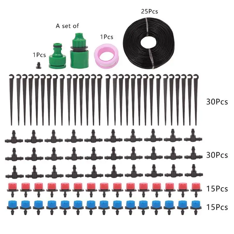 25 м система капельного орошения «сделай сам» садовая поливочная система автоматический поливочный шланг Регулируемый микро комплект для капельницы садовые наборы для полива