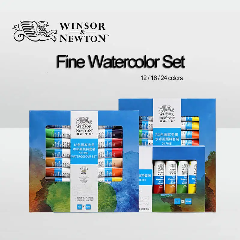 Winsor Newton 12/18/24 Цвета художник конкретных воды Цвет краски набор пигментов Acuarelas воды Цвет картина гуашь товары для рукоделия