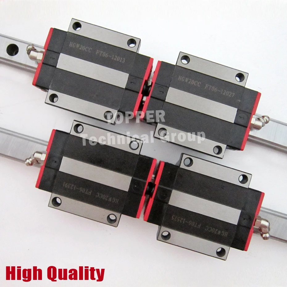 HiShangRC linear rail cnc parts 2pcs HGR20-500mm 4pcs HGH20CA linear block carriage HiShangRC linear rail cnc parts 2pcs HGR20-500mm 4pcs HGH20CA linear block carriage