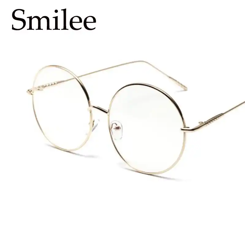 Oversized Round Glasses Women Men Metal Large Big Circle Glasses