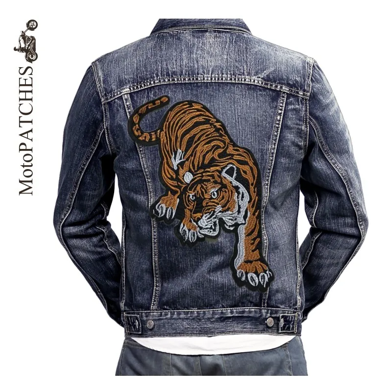 

MotoPATCHES Chinese Style Tiger Embroidered Iron On Patches For Clothes Motorcycle Patches