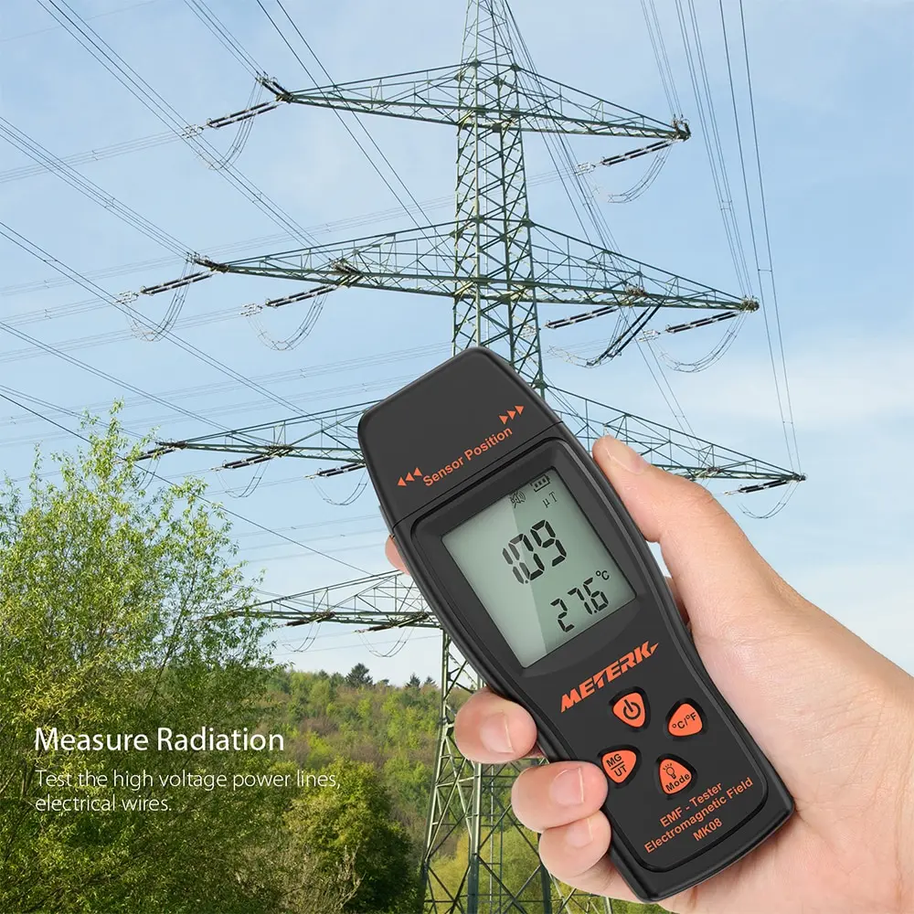 EMF Meter Handheld Mini Digital radiation dosimeter LCD EMF Detector Electromagnetic Field Radiation Tester Dosimeter Tester