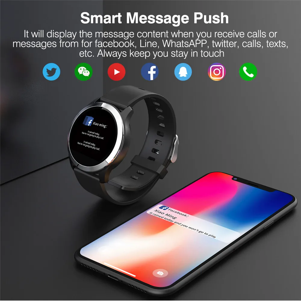 Умный Браслет MODOSON Z03 спортивный фитнес трекер с пульсометром Smartband часы для