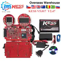 KESS V2 V5.017 V2.47 ECM ไทเทเนียม EU PCB สีแดง KTAG V7.020 4 LED รุ่น Master เครื่องมือการเขียนโปรแกรม ECU ไม่มี Token จำกัดรถ/รถบรรทุก/จักรยาน