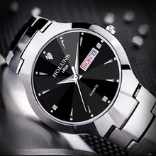 Holuns мужские часы лучший бренд класса люкс модные элегантные часы для влюбленных Вольфрамовая сталь водонепроницаемые кварцевые наручные часы montre femme