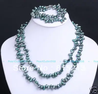 

ddh00381 GENUINE BAROQUE PEACOCK PEARL NECKLACE BRACELET SET