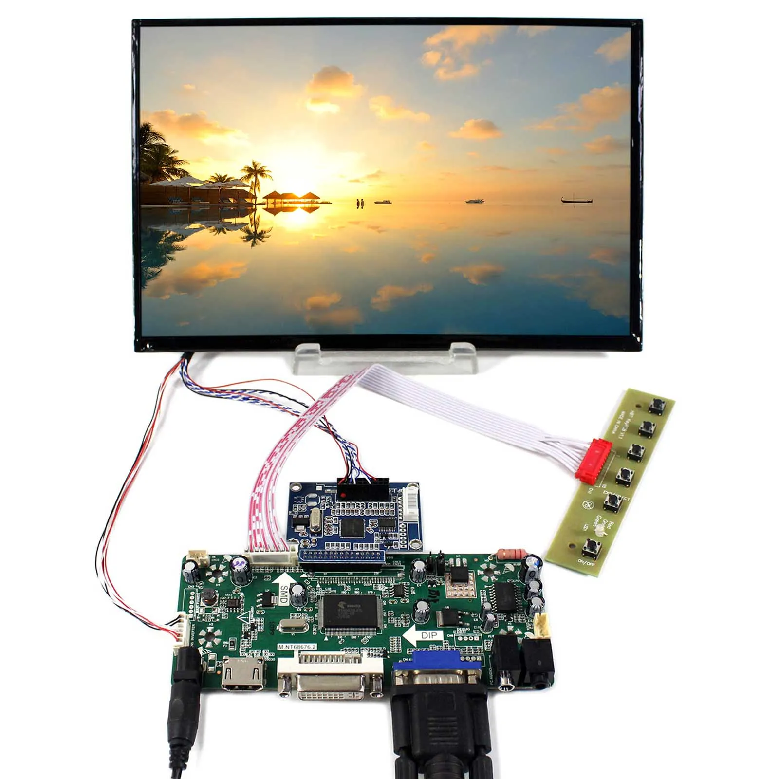 HDMI + VGA + DVI + аудио плате контроллера с 10,1 дюймов 1920x1200 B101UAN01. А Ахва ЖК-дисплей Экран