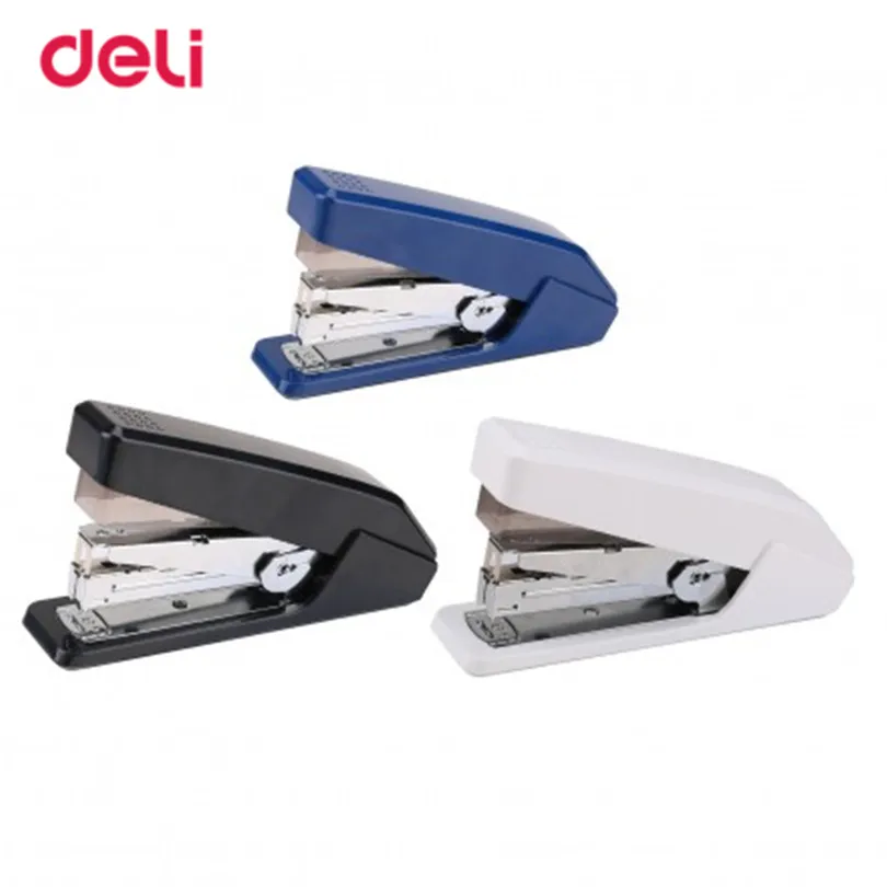 Deli New Hot Sale Stapler Book Sewer Cartoon Set Office Normal Supplies Stationery 175/43/45mm Size Geometric Office Stapler